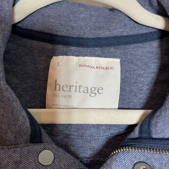 Banana Republic Heritage Moto Snap Button Long Sleeve Sweater Men’s Sz Large - Picture 5 of 7